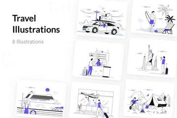 Viajar Illustration Pack