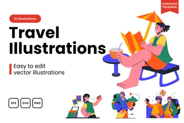 Viajar Paquete de Ilustraciones