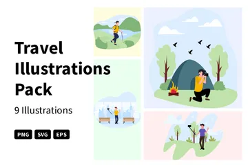 Viajar Paquete de Ilustraciones