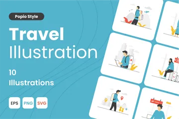 Viajar Paquete de Ilustraciones