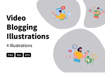 Video-Blogging Illustrationspack