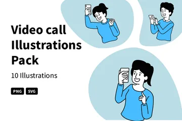 Video Call Illustration Pack