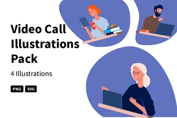 Video Call Illustration Pack