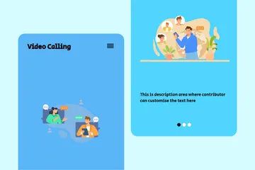 Video Calling Illustration Pack