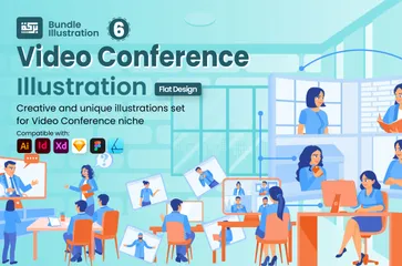 Video Conference 1 Illustration Pack