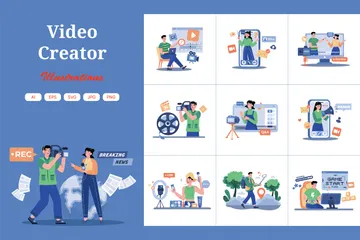 Video Creator Illustration Pack