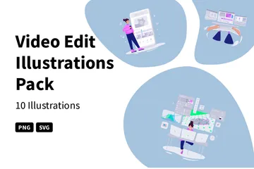 Video Edit Illustration Pack
