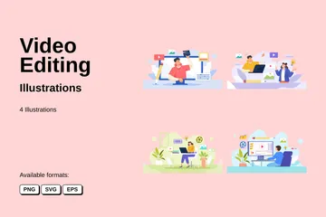 Video Editing Illustration Pack