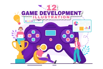 Video Game Development Illustration Pack