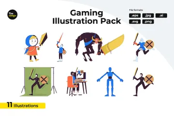 Video Game Development Illustration Pack