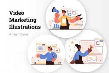 Video Marketing Illustration Pack