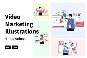 Video Marketing Illustration Pack