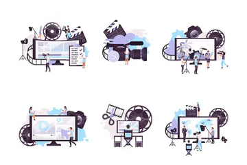 Video Production Company Illustration Pack