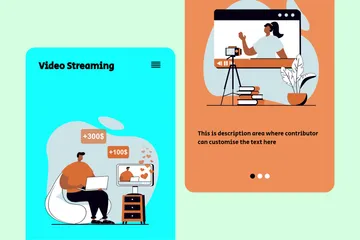 Video Streaming Illustration Pack