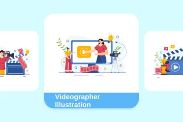 Videofilmer Illustrationspack