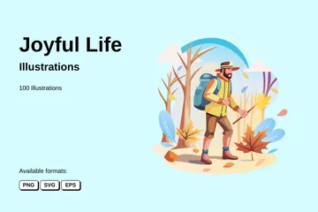 Une vie joyeuse Pack d'Illustrations