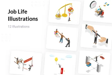 Vie professionnelle Pack d'Illustrations