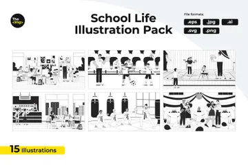 Vie scolaire Pack d'Illustrations