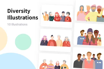 Diversität Illustrationspack