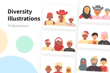 Diversität Illustrationspack