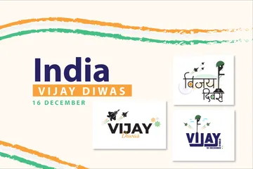 Vijay Diwas da Índia Pacote de Ilustrações