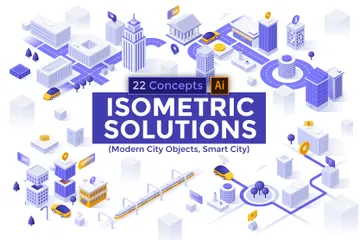 Ville moderne Illustration Pack