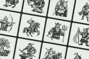 Vintage Viking Art Illustration Pack