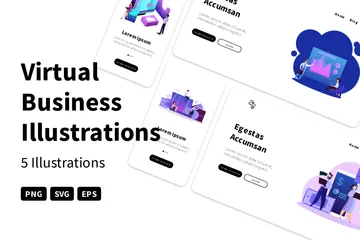 Virtual Business Illustration Pack
