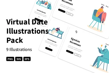 Virtual Date Illustration Pack