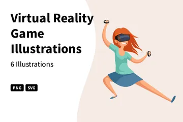 Virtual Reality Game Illustration Pack