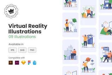 Virtual Reality Illustration Pack