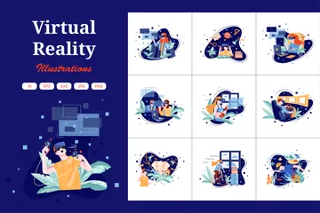 Virtual Reality Illustration Pack