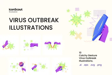 Virus Outbreak Illustration Pack