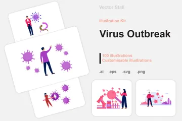 Virus Ausbruch Illustrationspack