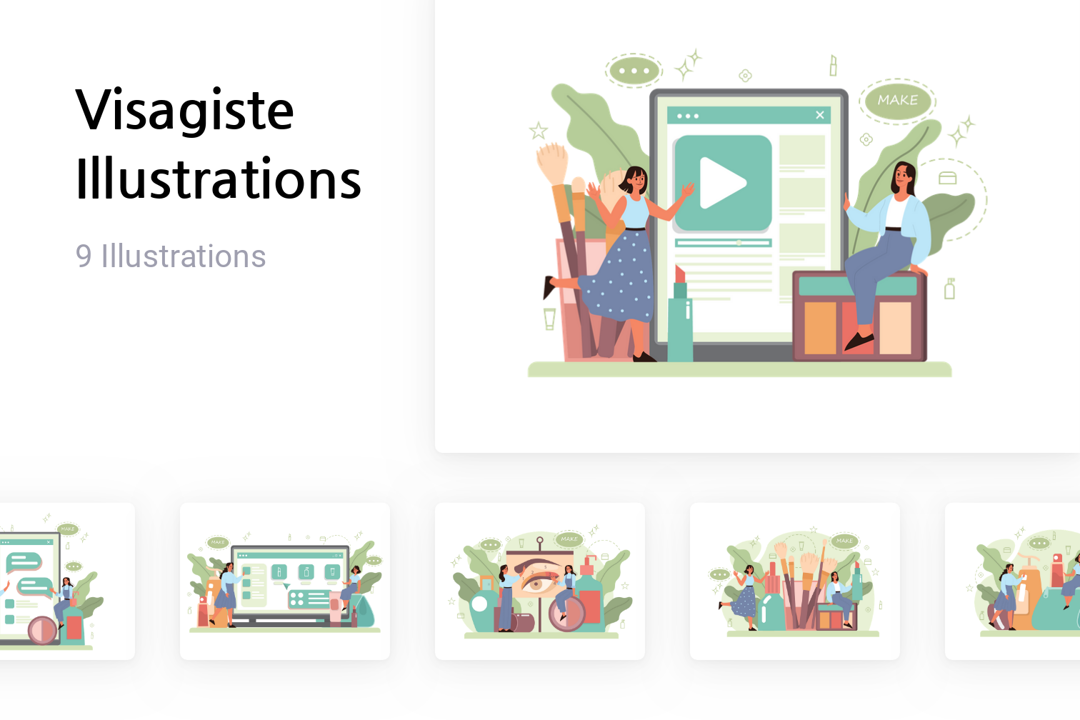 Visagiste Illustration Pack - 9 Free Download Beauty Illustrations | IconScout  Visagiste Illustration Pack - 9 Free Download... 