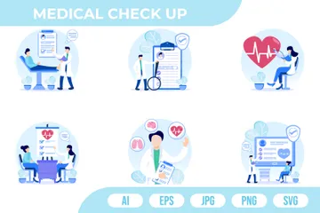 Check-up médical Pack d'Illustrations