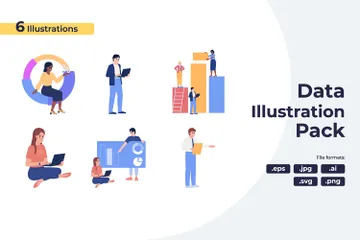 Visualización de datos Illustration Pack