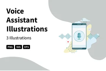 Voice Assistant Illustration Pack