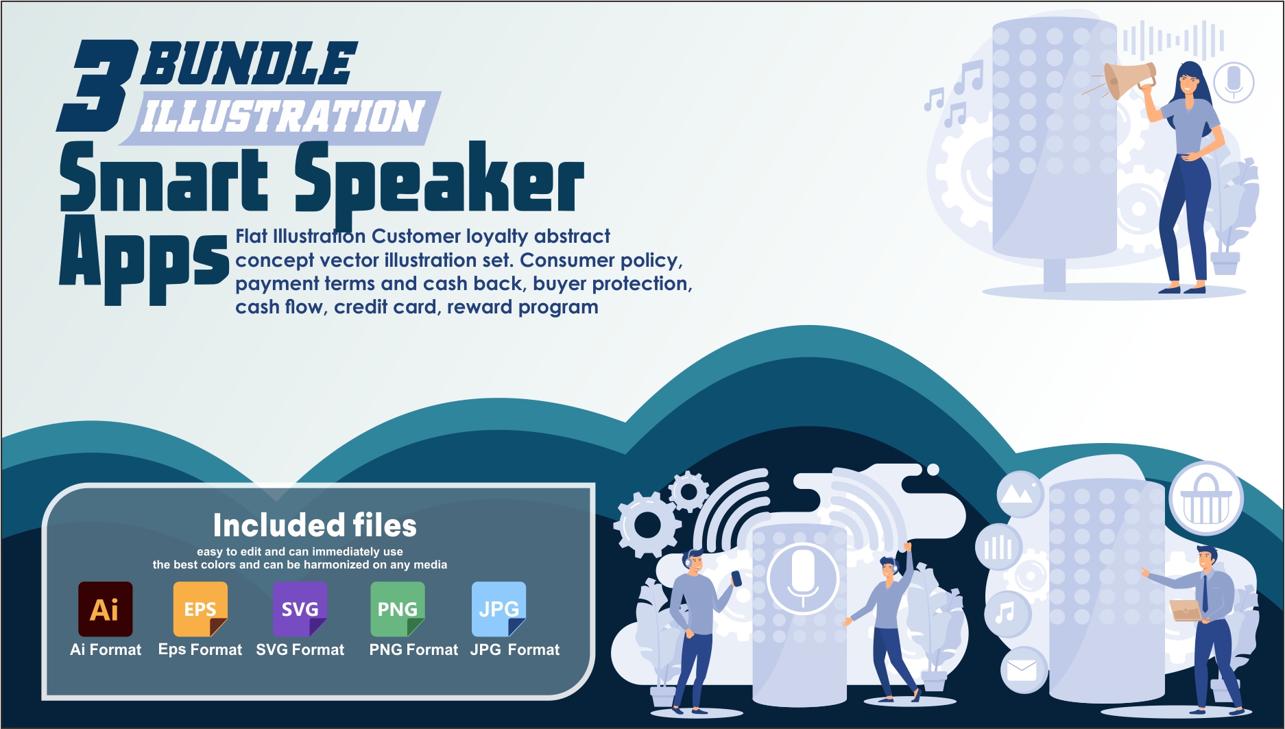 Premium Voice Command Device Application Illustration pack from Science ...