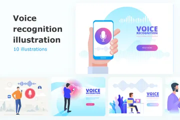 Voice Recognition Illustration Pack