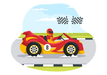 Voiture de course Pack d'Illustrations