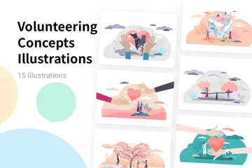 Volunteering Concepts Illustration Pack
