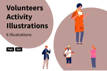 Volunteers Activity Illustration Pack