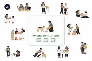 Volunteers & Charity Illustration Pack