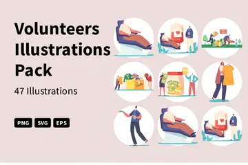 Volunteers Illustration Pack