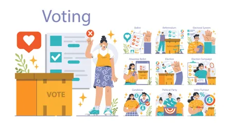 Voting Illustration Pack