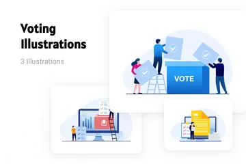 Voting Illustration Pack