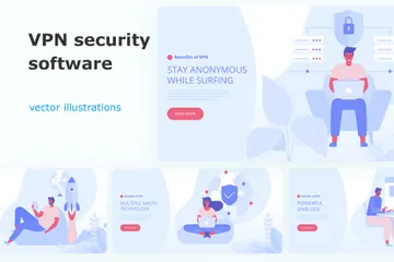 VPN Security Illustration Pack