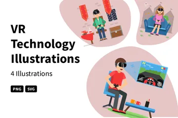 VR-Technologie Illustrationspack