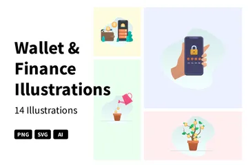 Wallet & Finance Illustration Pack